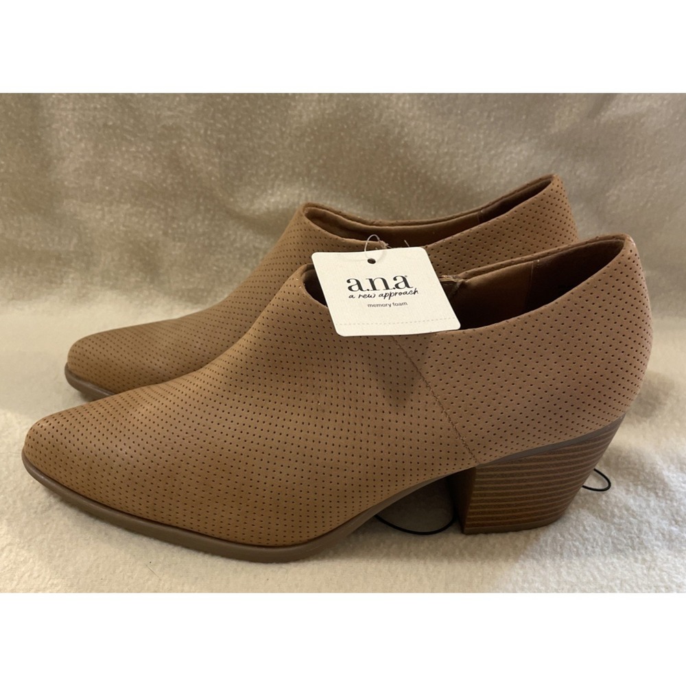 ANA Robbin Womens Brown  2.5" Heels Boots Tan Festival Booties Sz 9 New JCP